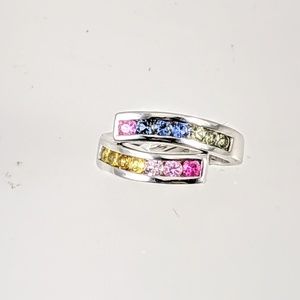 Multi color Sapphire ring